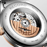 Longines Record Black Dial Black Leather Strap Watch for Men - L2.821.5.57.2 Buy Now By Longines