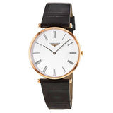 Longines La Grande Classique De Longines White Dial Black Leather Strap Watch for Women - L4.755.1.91.2 Buy Now By Longines