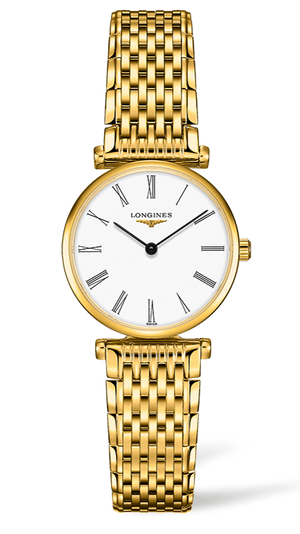 Longines La Grande Classique De Longines White Dial Gold Steel Strap Watch for Women - L4.209.2.11.8 Buy Now By Longines