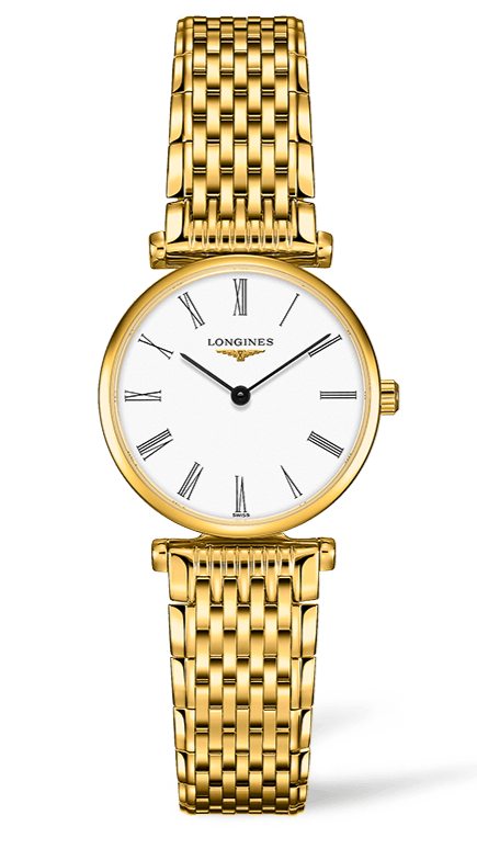 Longines La Grande Classique De Longines White Dial Gold Steel Strap Watch for Women - L4.209.2.11.8 Buy Now By Longines