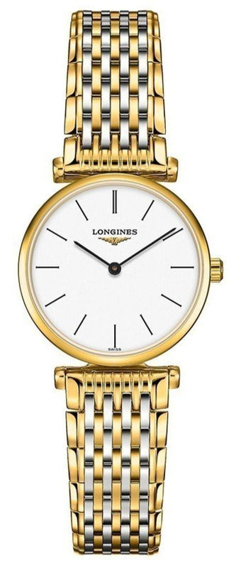 Longines La Grande Classique White Dial Two Tone Mesh Bracelet Watch for Women - L4.209.2.12.7 Buy Now By Longines