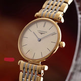 Longines La Grande Classique Quartz Gold Dial Two Tone Mesh Bracelet Watch for Women - L4.209.2.32.7 Buy Now By Longines