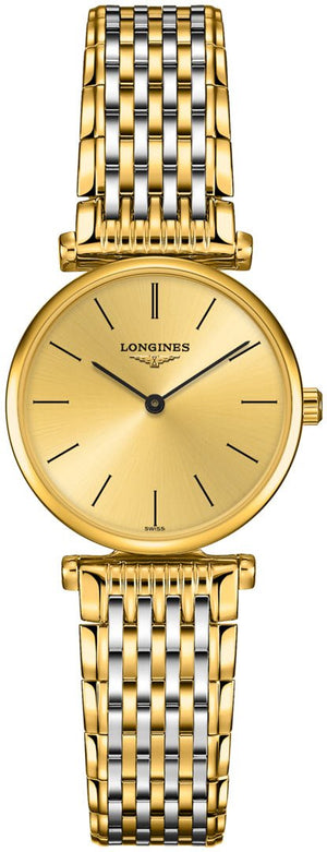 Longines La Grande Classique Quartz Gold Dial Two Tone Mesh Bracelet Watch for Women - L4.209.2.32.7 Buy Now By Longines