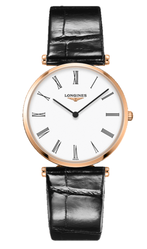 Longines La Grande Classique De Longines White Dial Black Leather Strap Watch for Women - L4.755.1.91.2 Buy Now By Longines