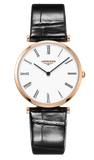 Longines La Grande Classique De Longines White Dial Black Leather Strap Watch for Women - L4.755.1.91.2 Buy Now By Longines