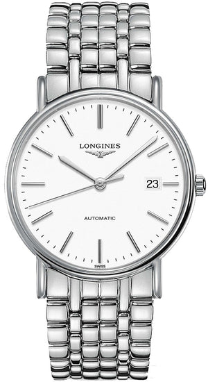Longines Presence Automatic White Dial Silver Steel Strap Watch for Men - L4.921.4.12.6 Buy Now By Longines