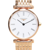Longines La Grande Classique White Dial Rose Gold Mesh Bracelet Watch for Women - L4.209.1.91.8 Buy Now By Longines