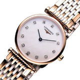 Longines La Grande Classique De Longines Diamonds Mother of Pearl Dial Two Tone Mesh Bracelet Watch for Women - L4.209.1.97.7 Buy Now By Longines