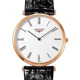 Longines La Grande Classique De Longines White Dial Black Leather Strap Watch for Women - L4.755.1.91.2 Buy Now By Longines