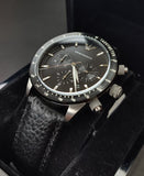 Emporio Armani Mario Chronograph Black Dial Black Leather Strap Watch For Men - AR11243 Buy Now By Emporio Armani