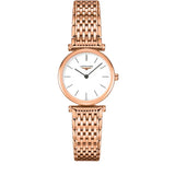 Longines La Grande Classique White Dial Rose Gold Mesh Bracelet Watch for Women - L4.209.1.92.8 Buy Now By Longines
