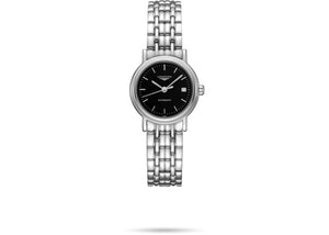 Longines Presence 25.5mm Automatic Black Dial Silver Steel Strap Watch for Women - L4.321.4.52.6 Buy Now By Longines