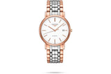 Longines Presence 38.5mm Automatic White Dial Two Tone Steel Strap Watch for Men - L4.921.1.12.7 Buy Now By Longines