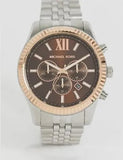 Michael Kors Lexington Chronograph Brown Dial Silver Steel Strap Watch For Men - MK8732 Buy Now By Michael Kors