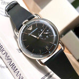 Emporio Armani Aviator Quartz Black Dial Black Leather Strap Watch For Men - AR11336 Buy Now By Emporio Armani