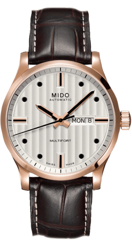 Mido Multifort Automatic Silver Dial Brown Leather Strap Watch For Men - M005.430.36.031.80 Buy Now By Mido