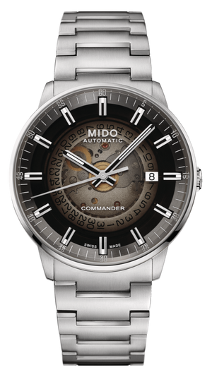 Mido Commander Automatic Gradient Black Dial Silver Steel Strap Watch For Men - M021.407.11.411.00 Buy Now By Mido