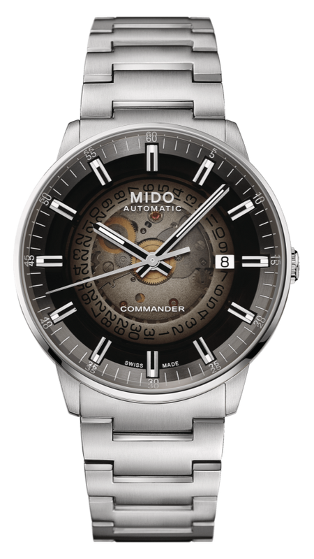 Mido Commander Automatic Gradient Black Dial Silver Steel Strap Watch For Men - M021.407.11.411.00 Buy Now By Mido