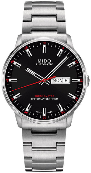 Mido Commander II Automatic Black Dial Silver Steel Strap Watch For Men - M021.431.11.051.00 Buy Now By Mido