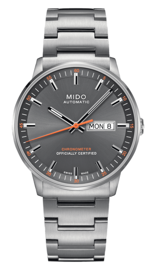 Mido Commander II Automatic Chronometer Grey Dial Silver Steel Strap Watch For Men - M021.431.11.061.01 Buy Now By Mido