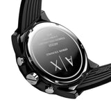 Armani Exchange Outerbanks Chronograph Black Dial Black Silicone Strap Watch For Men - AX1326 Buy Now By Armani Exchange