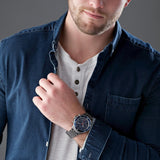 Michael Kors Bayville Chronograph Blue Dial Grey Steel Strap Watch For Men - MK8727 Buy Now By Michael Kors