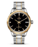 Tudor Style Automatic Diamonds Black Dial Two Tone Steel Strap Watch for Men - M12713-00011 Buy Now By Tudor
