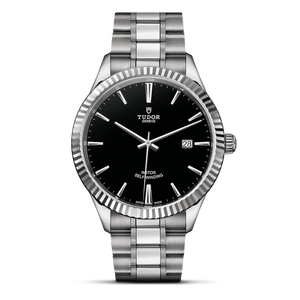 Tudor Style Automatic Black Dial Silver Steel Strap Watch for Men - M12710-0003 Buy Now By Tudor