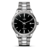 Tudor Style Automatic Black Dial Silver Steel Strap Watch for Men - M12710-0003 Buy Now By Tudor