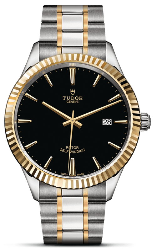 Tudor Style Automatic Black Dial Two Tone Steel Strap Watch for Men - M12713-0005 Buy Now By Tudor
