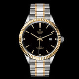 Tudor Style Automatic Black Dial Two Tone Steel Strap Watch for Men - M12713-0005 Buy Now By Tudor