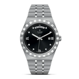 Tudor Royal Automatic Diamonds Black Dial Silver Steel Strap Watch for Men - M28600-0004 Buy Now By Tudor