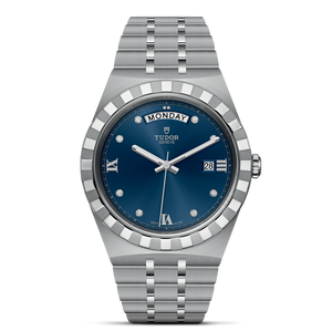 Tudor Royal Automatic Diamonds Blue Dial Silver Steel Strap Watch for Men - M28600-0006 Buy Now By Tudor