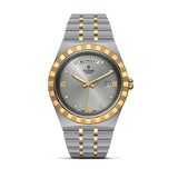 Tudor Royal Diamonds Automatic Grey Dial Two Tone Steel Strap Watch for Men - M28603-0002 Buy Now By Tudor
