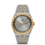 Tudor Royal Diamonds Automatic Grey Dial Two Tone Steel Strap Watch for Men - M28603-0002 Buy Now By Tudor