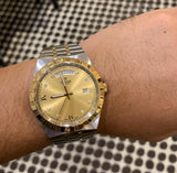 Tudor Royal Automatic Diamonds Gold Dial Two Tone Steel Strap Watch for Men - M28603-0006 Buy Now By Tudor