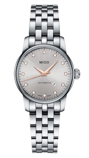 Mido Baroncelli III Automatic Silver Dial Silver Steel Strap Watch For Women - M7600.4.21.1 Buy Now By Mido