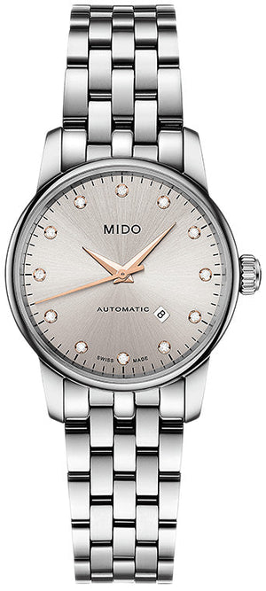 Mido Baroncelli III Automatic Silver Dial Silver Steel Strap Watch For Women - M7600.4.21.1 Buy Now By Mido