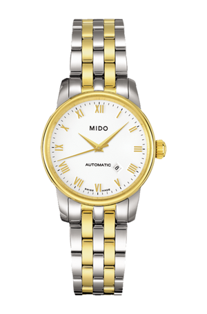Mido Baroncelli III Automatic White Dial Two Tone Steel Strap Watch For Women - M7600.9.26.1 Buy Now By Mido