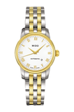 Mido Baroncelli III Automatic White Dial Two Tone Steel Strap Watch For Women - M7600.9.26.1 Buy Now By Mido