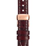 Mido Baroncelli III Automatic Diamonds Brown Dial Brown Leather Strap Watch For Women - M7600.3.64.8 Buy Now By Mido