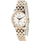 Mido Baroncelli III Automatic White Dial Two Tone Steel Strap Watch For Women - M7600.9.N6.1 Buy Now By Mido