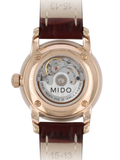 Mido Baroncelli III Automatic White Dial Brown Leather Strap Watch For Women - M7600.3.26.8 Buy Now By Mido