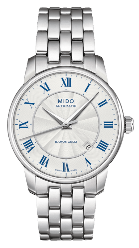 Mido Baroncelli III Automatic Silver Dial Silver Steel Strap Watch For Men - M8600.4.21.1 Buy Now By Mido