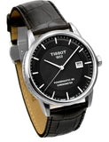 Tissot T Classic Luxury Powermatic 80 Black Dial Black Leather Strap Watch For Men - T086.408.16.051.00 Buy Now By Tissot