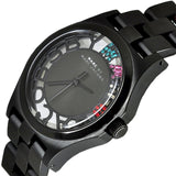 Marc Jacobs Henry Skeleton Black Dial Black Steel Strap Watch for Women - MBM3265 Buy Now By Marc Jacobs