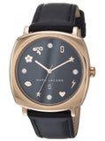 Marc Jacobs Mandy Black Dial Black Leather Strap Watch for Women - MJ1565 Buy Now By Marc Jacobs