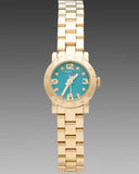 Marc Jacobs Amy Dinky Blue Dial Gold Steel Strap Watch for Women - MBM3229 Buy Now By Marc Jacobs