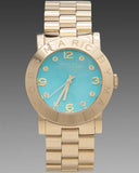 Marc Jacobs Amy Blue Dial Gold Steel Strap Watch for Women - MBM3220 Buy Now By Marc Jacobs