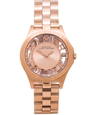 Marc Jacobs Henry Rose Gold Dial Rose Gold Steel Strap Watch for Women - MBM3293 Buy Now By Marc Jacobs